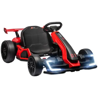 Elektrisk Gokart för Barn med Justerbar Sits, Röd