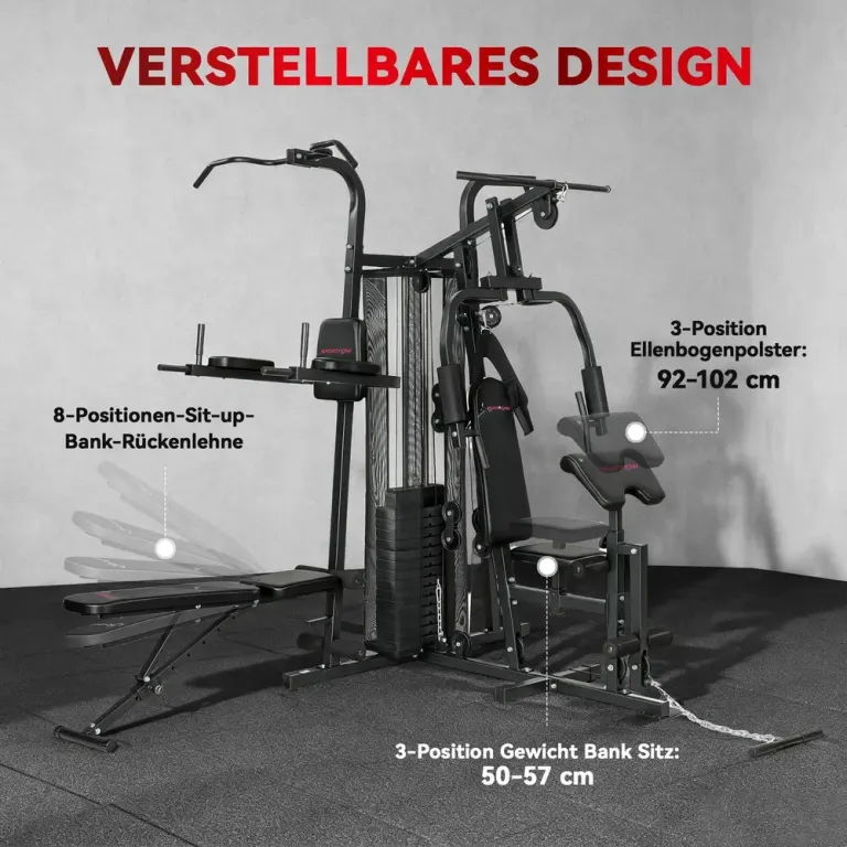 Träningsbänk Sit-Up Bänk Hopfällbar Magtränare Multifunktionell