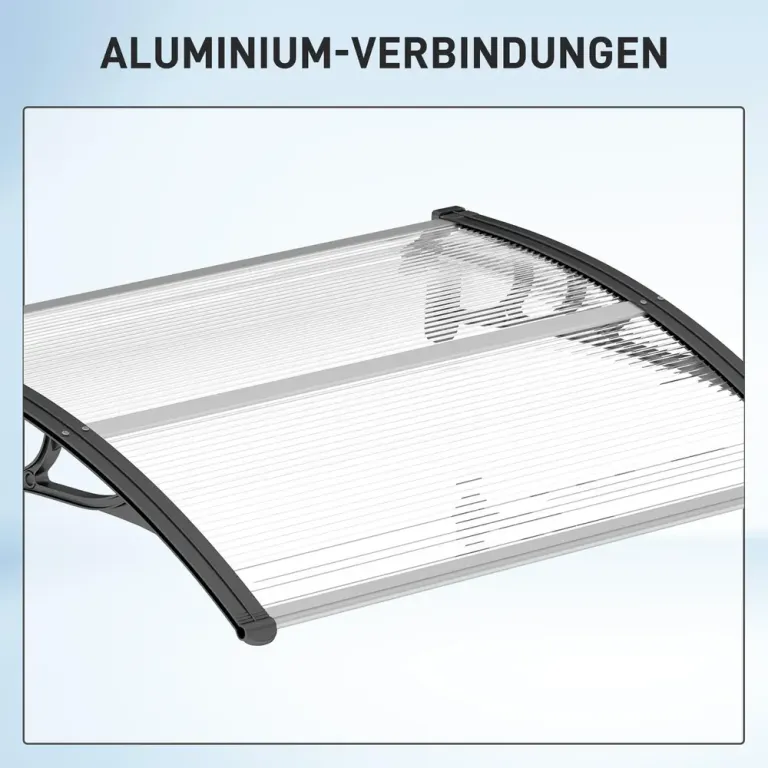 Entrétak i Klarglas Polykarbonat, Vit Transparent