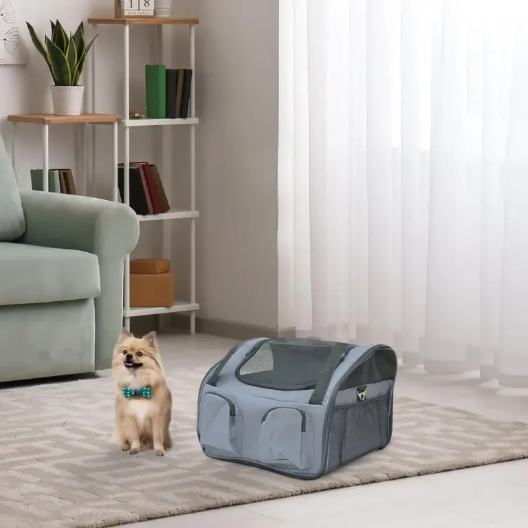 Transportbur Tyg för Hund och Katt 41 x 34 x 30 cm