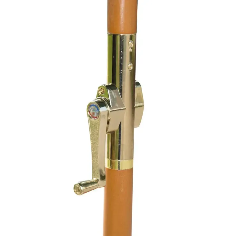 Träparasoll med Dubbel Vev Ø250 cm, Mörkgrön