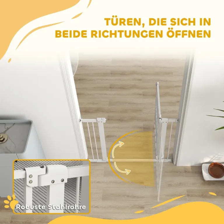 Trappgrind/hundgrind utan Borrning Justerbar 76–104 cm