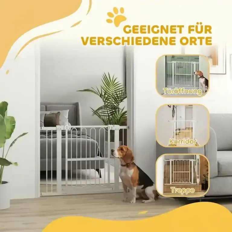 Trappgrind/hundgrind utan Borrning Justerbar 76–104 cm