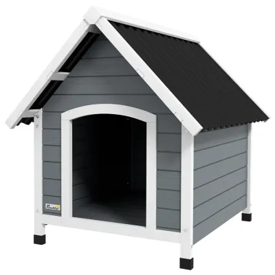 Hundkoja Avtagbart Golv Gran Grå/svart 75 x 88 x 82 cm