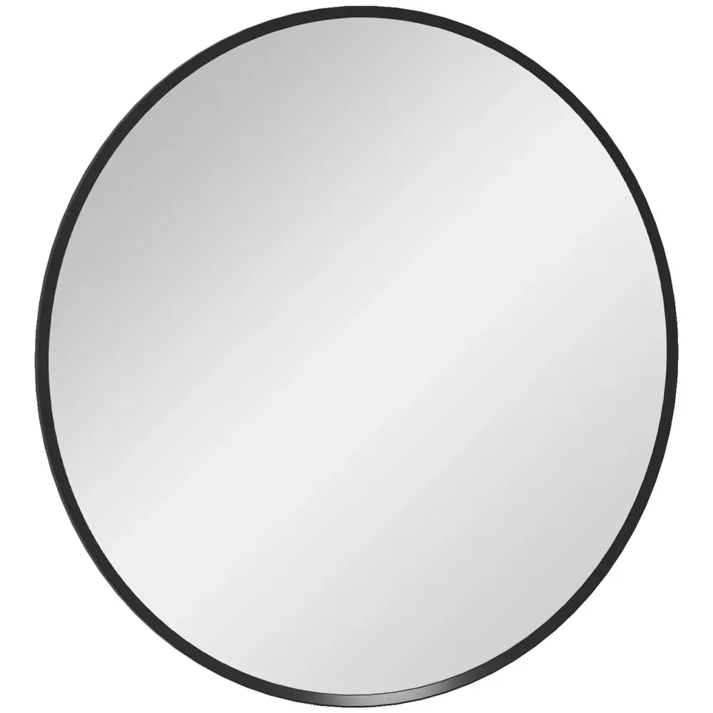Väggspegel Badrumsspegel Svart av Aluminium 60 x 60 Cm
