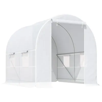 Tunnelväxthus Grön Plast 245 x 200 x 200 cm