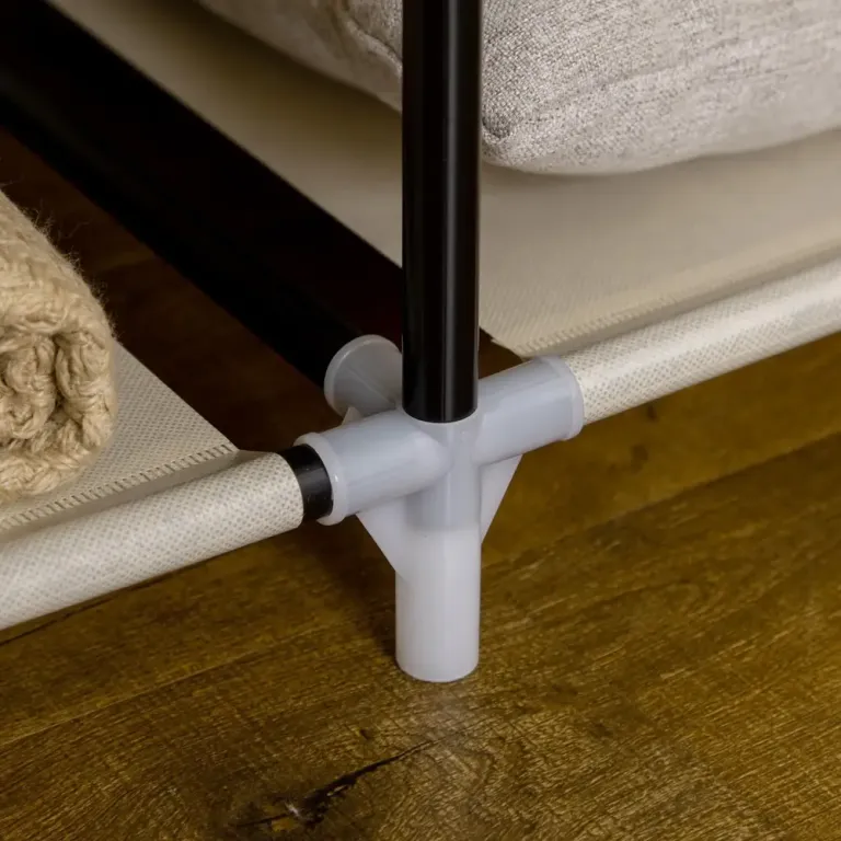 Tyggarderob Klädskåp Beige av Fibertyg Tygskåp Klädstång Hyllor