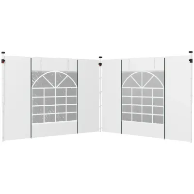 Paviljonggardiner 2-pack med Fönster och Dörrar 3 x 3 m