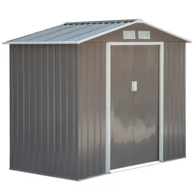 Redskapsbod Metall med Skjutdörrar 213 x 130 x 185 cm