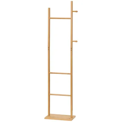Klädhängare 2 Krokar 3 Stänger 36 x 24 x 168 cm, Natur