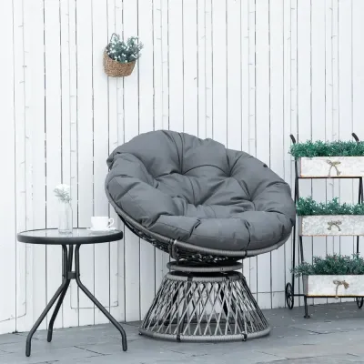 Papasanfåtölj Rotting med Stor Dyna 87 x 97 x 86 cm
