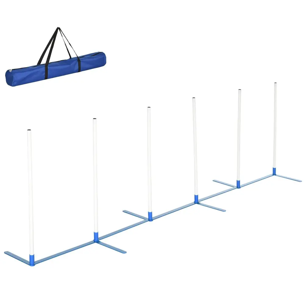 Slalomhinder för Agilityträning 305 x 60 x 94 Cm