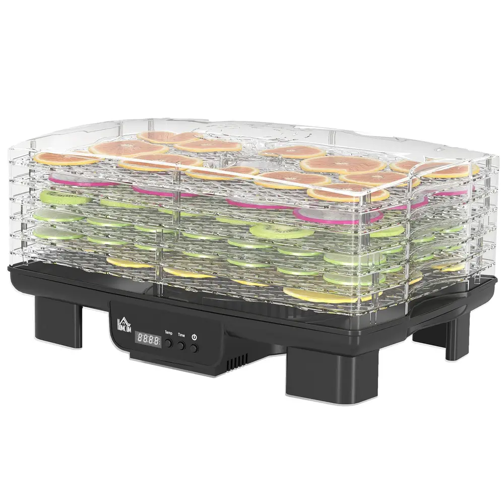 Dehydrator Mattork Svamptork 6 Fack Svart av Plast