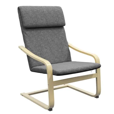 Relaxfåtölj Vingstol med Fotpall Brun 67 x 72 x 100 cm