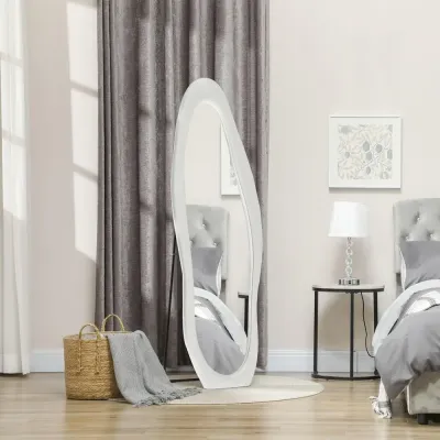Väggspegel Helfigursspegel Vit av Glas 50 x 160 cm