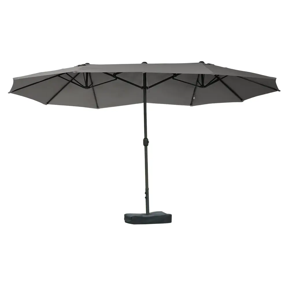 Ovalt Dubbelparasoll med Vev Stort 460 x 270 x 240 Cm