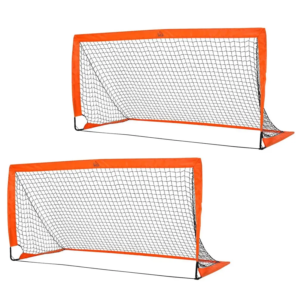 Fotbollsmål Minimål Orange av Metall 183 x 90 x 90 Cm
