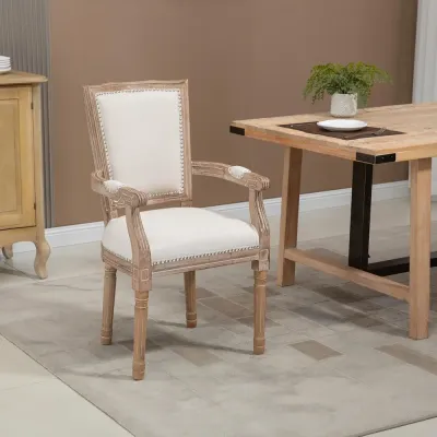 Matstol med Nitdekor Fransk 59 x 63,5 x 96 cm, Cremevit