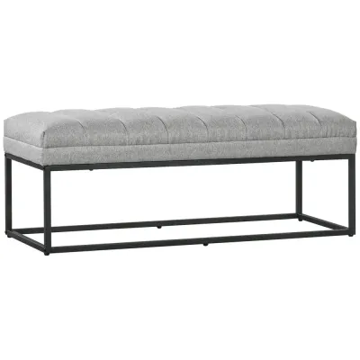 Bänk Sängbänk Ljusgrå av Stål 120 x 44 x 45,5 cm