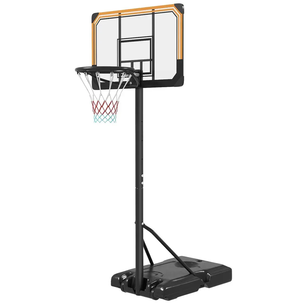 Basketkorg Basketstativ Svart av Stål 182-213 Cm