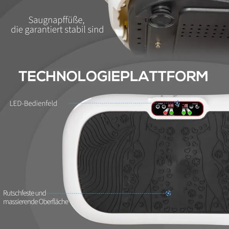 Vibrationsplatta med 99 Nivåer och Träningsband