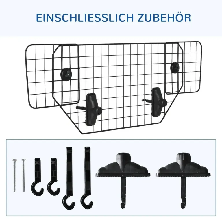 Universell Hundgrind för Bil Justerbar Metall 90–120 cm Hundgaller