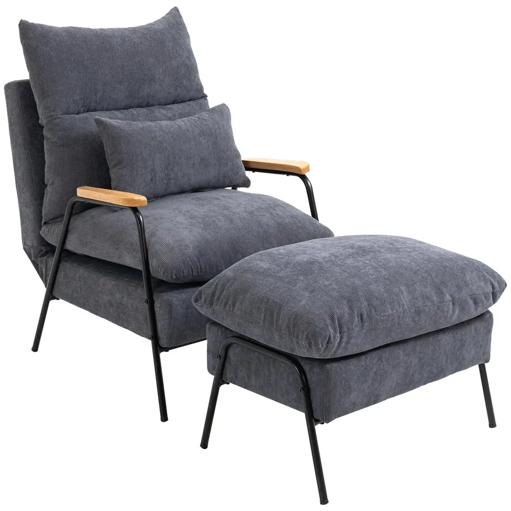 TV-Fåtölj med Pall Relaxstol 68 x 91,5 x 88 Cm