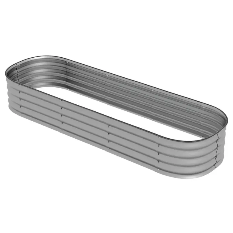 Upphöjd Bädd Planteringslåda Silver 195 x 62 x 30 cm