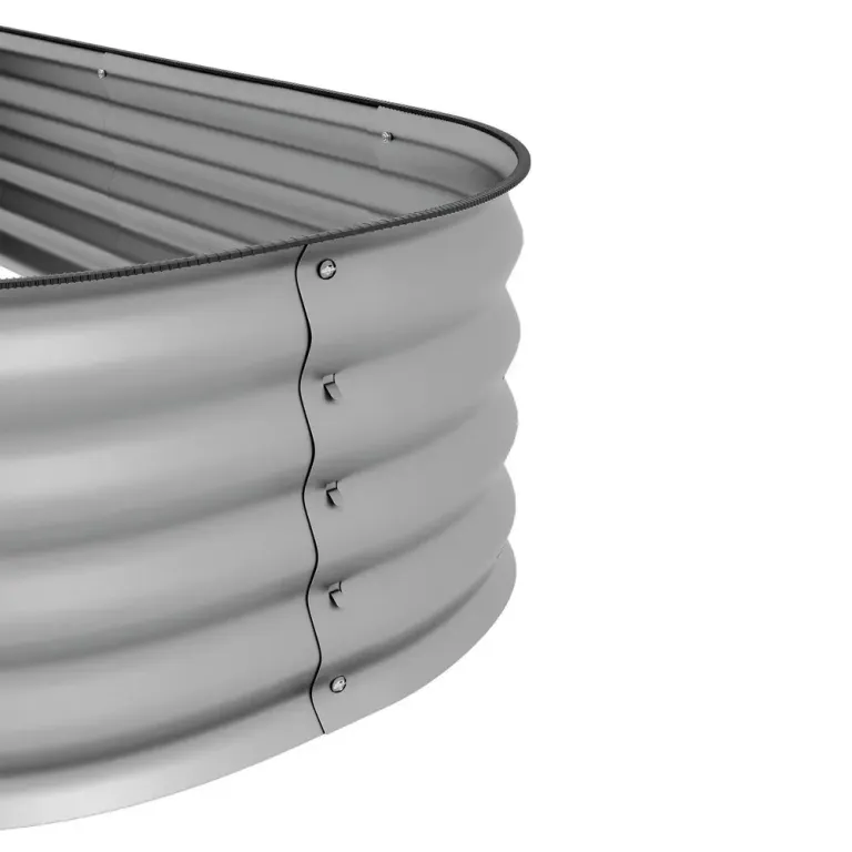 Upphöjd Bädd Planteringslåda Silver 195 x 62 x 30 cm