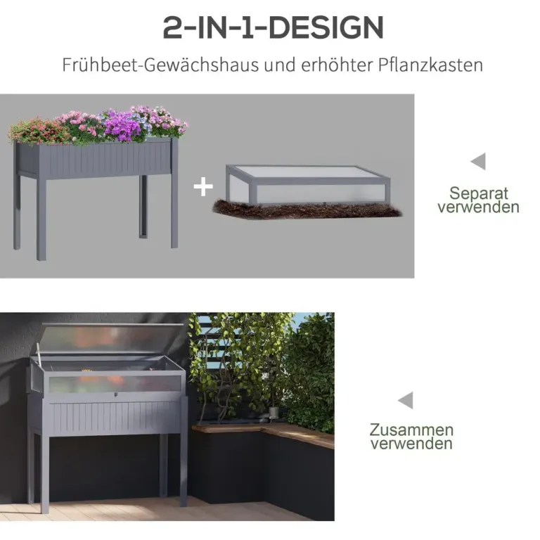 Upphöjd Odlingskrage Planteringslåda med Spaljé Trä 1 122 cm