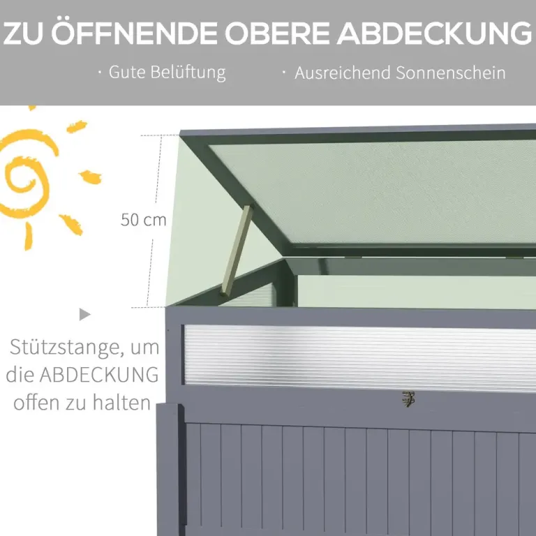 Upphöjd Odlingskrage Planteringslåda med Spaljé Trä 1 122 cm