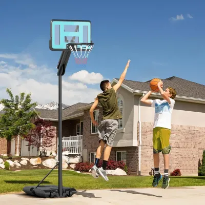 Basketkorg Höjdjusterbar Rullbart Basketstativ 146-236 cm