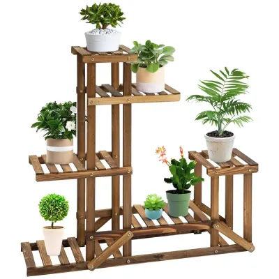 Blomtrappa i Massivt Trä Dekorativ 98 x 28 x 96,5 cm