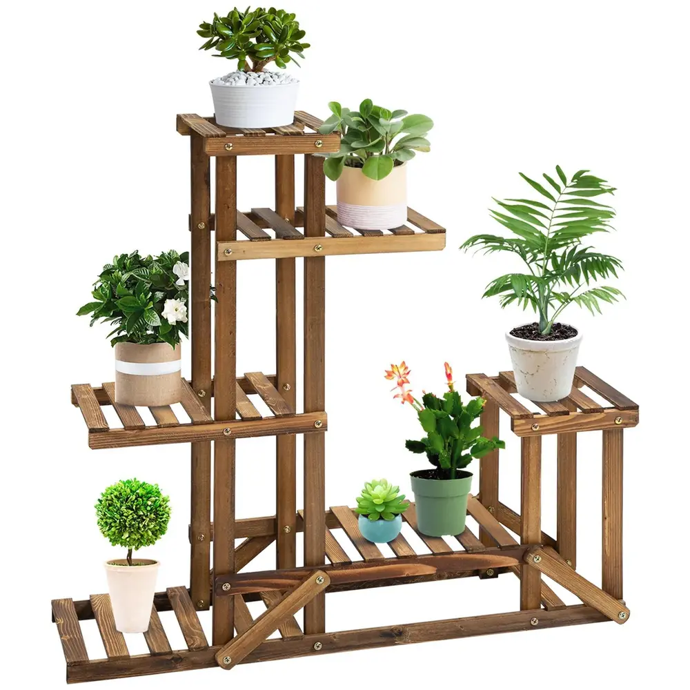 Blomtrappa i Massivt Trä Dekorativ 98 x 28 x 96,5 Cm