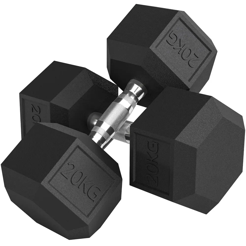 Gjutjärnshantlar med Räfflade Handtag för Hem Gym