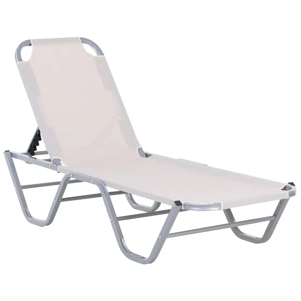 Beach Solstol 5-Vägs Aluminium 163 x 58,5 x 91 Cm