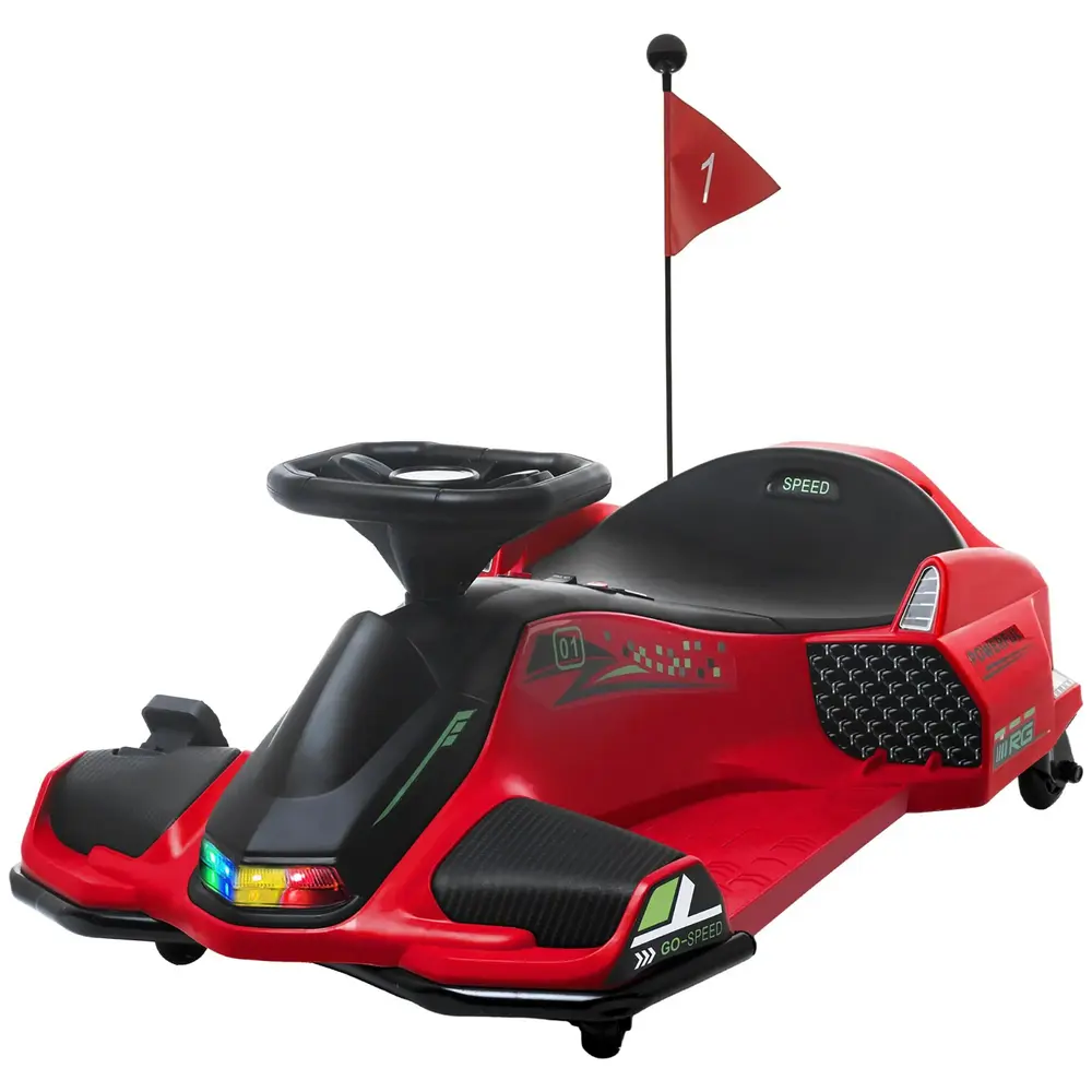 Elektrisk Barnkart med Gummihjul Lampor och Musik 3–8