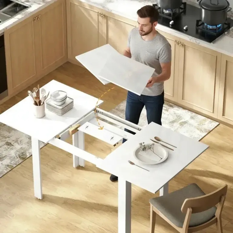 Utdragbart Matbord för 4-6 Personer i 120 Platsbesparande Design