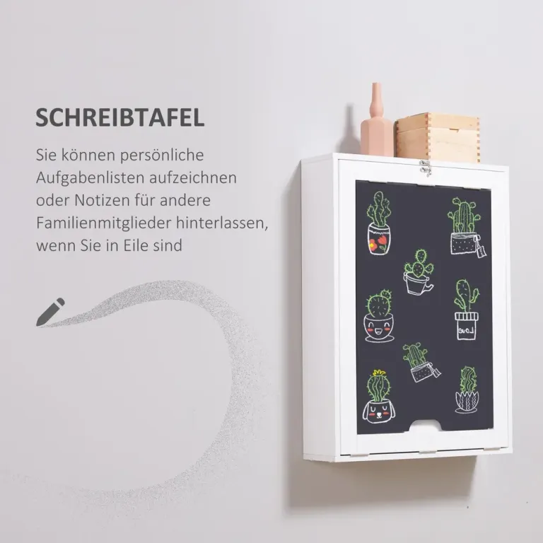 Väggbord Fällbart Skrivbord Vit Vägghängt Tavla Hyllor