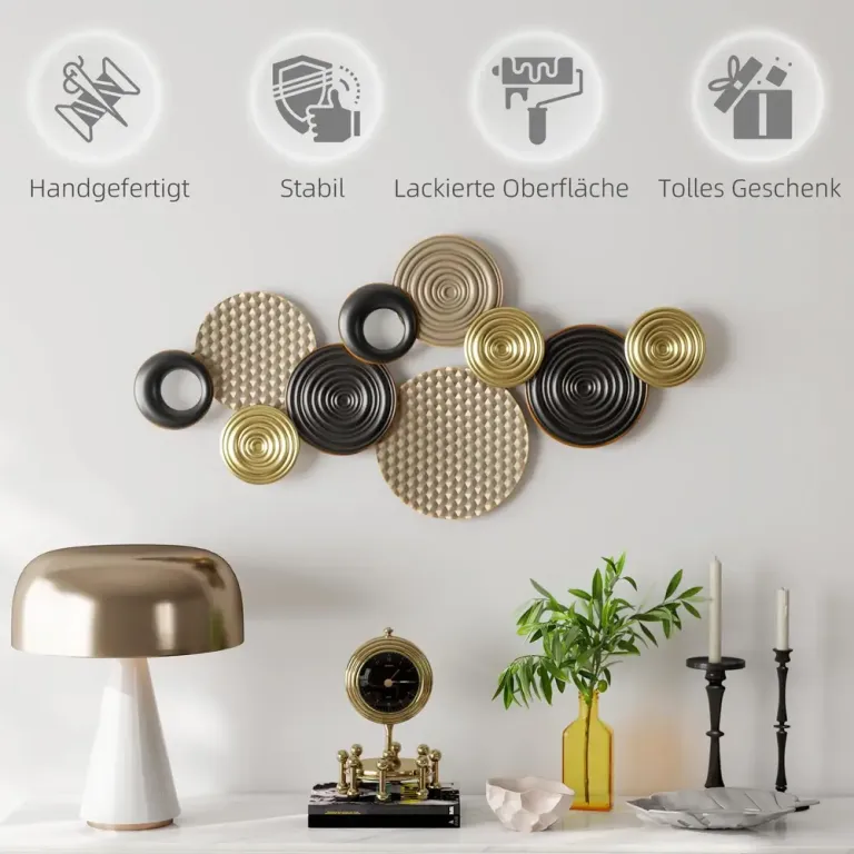Väggdekoration 3d Flerfärgad Metall Konstverk med Metallram Design