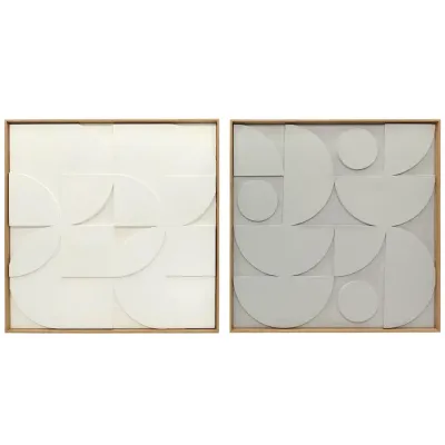 Väggdekoration 3d Vit Konstmaterial Geometrisk Pack