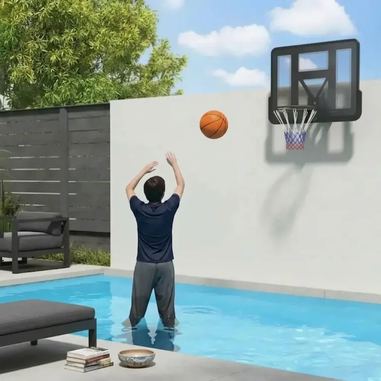 Väggmonterad Basketbåge med Rivbeständigt Nät