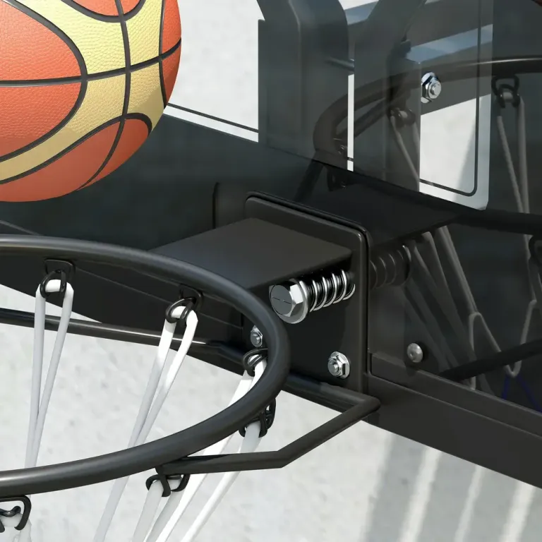 Väggmonterad Basketbåge med Rivbeständigt Nät