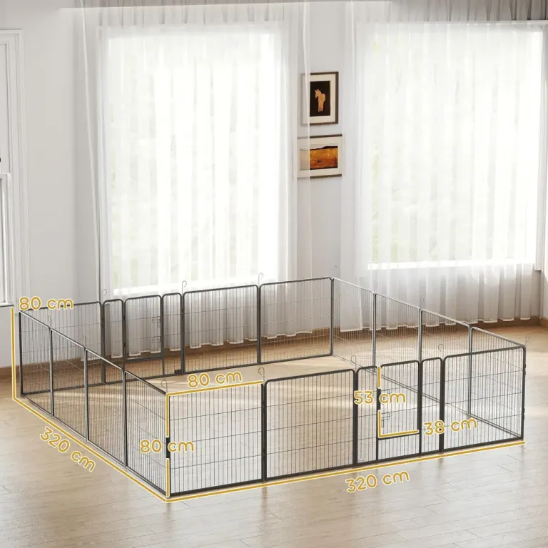 Valphage Hundhage Hopfällbar Rastgård M Dörr