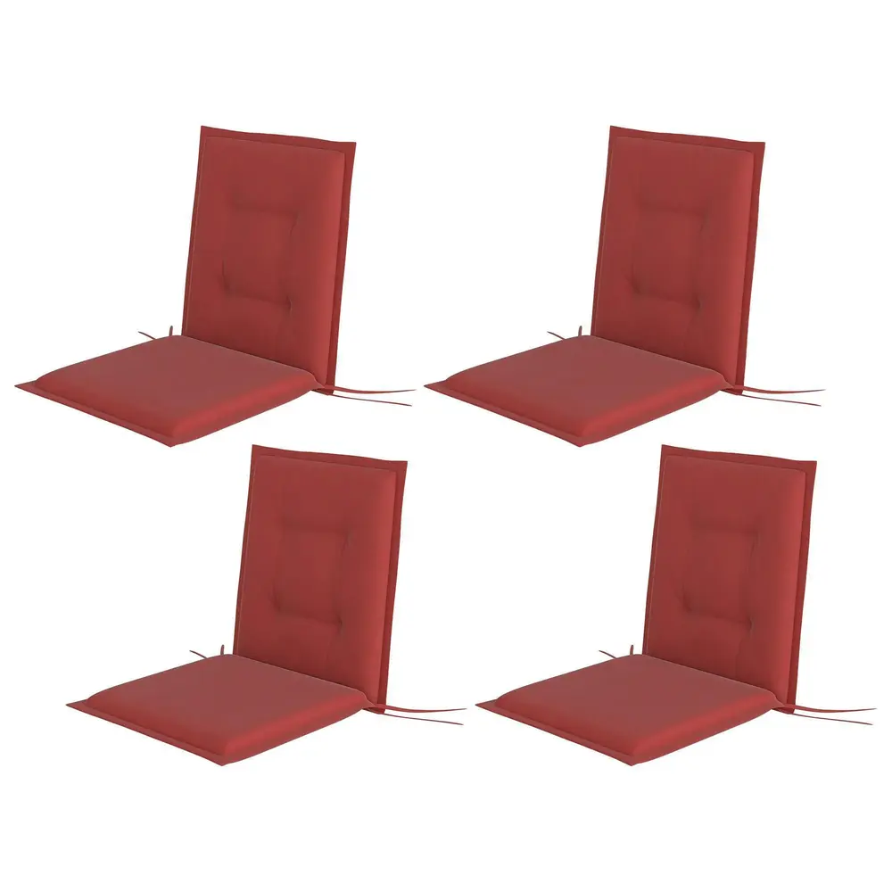 Stolsdynor Sittdynor Set 4 Vinröd 108 x 50 x 5 Cm
