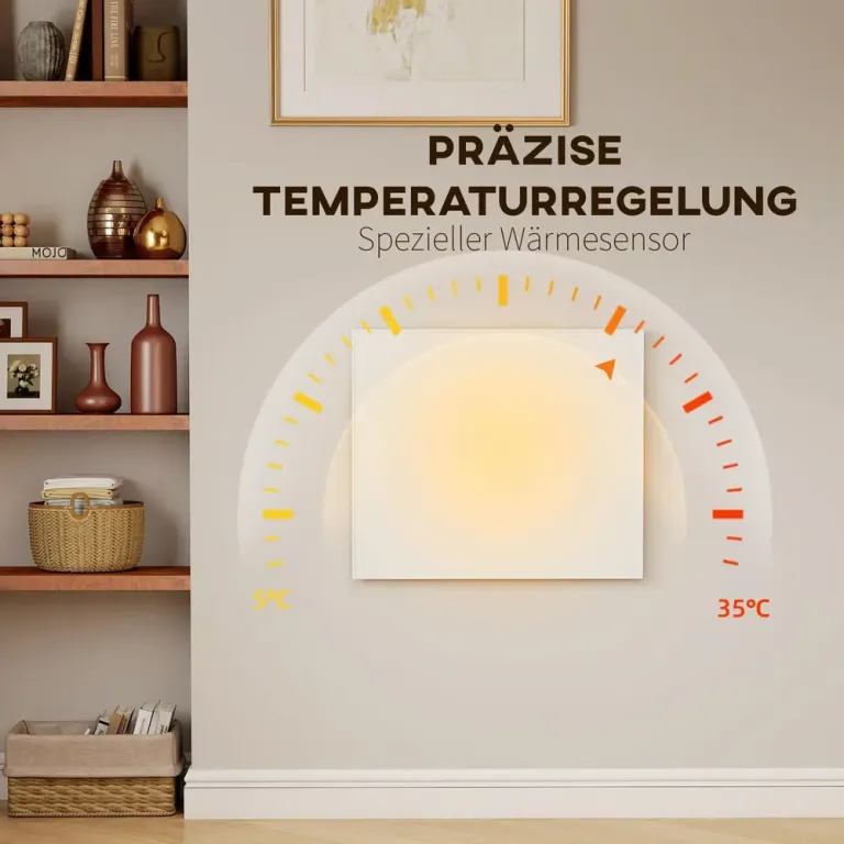 Värmepanel Väggmonterad Vit Aluminium Infraröd Värmare