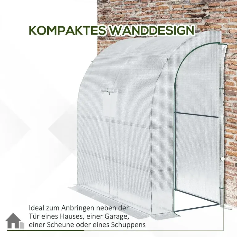 Växthus i Tunnelmodell Rymligt Drivhus 200 x 100 x 215 cm