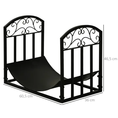 Vedställ med Kaminredskap, Svart