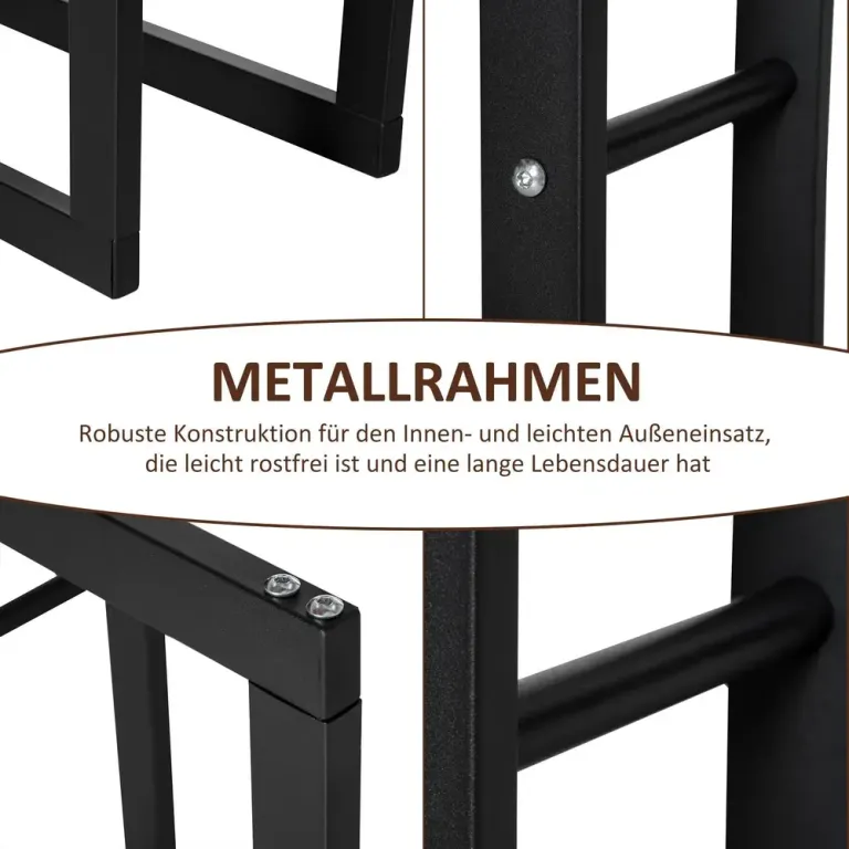 Vedställ 100 kg Stål Kompakt Metall Svart