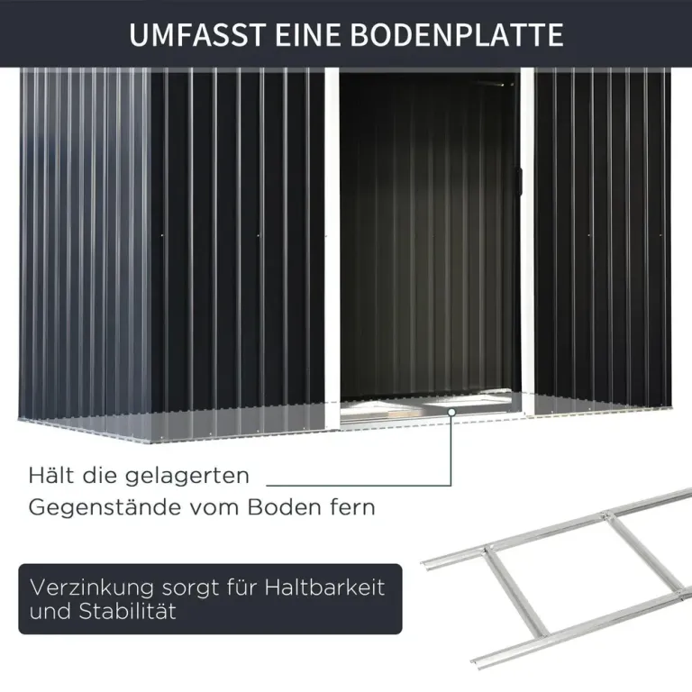 Verktygsbod Trädgårdsbod Redskapsbod Skjutdörr Metall